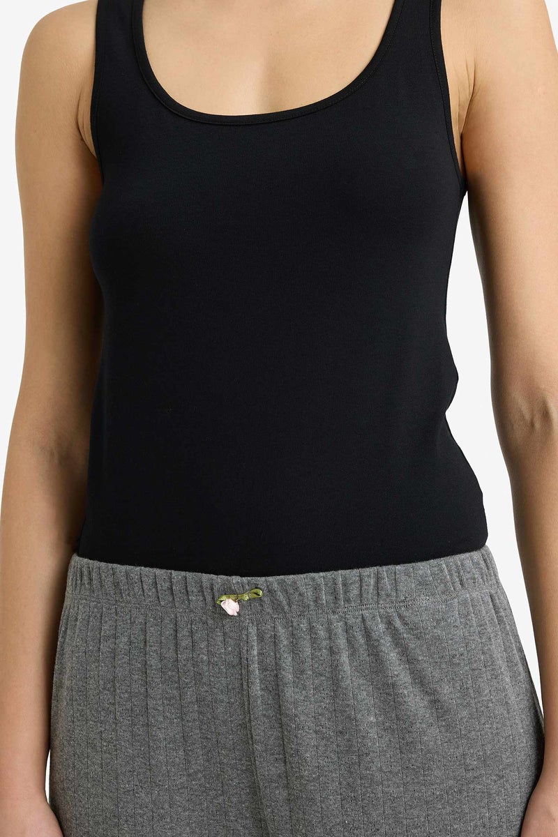 DeFacto Black Woman Regular Fit Cotton Tank Top Casual - Image 4